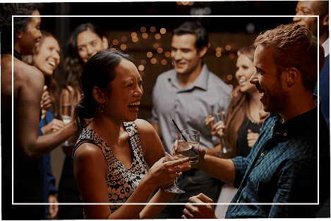 Mobile bar hire service event in London and Berkshire, with guests enjoying drinks from The Sesh Bars. Perfect for weddings, parties, and corporate events, offering mobile cocktail bars and professional staff.