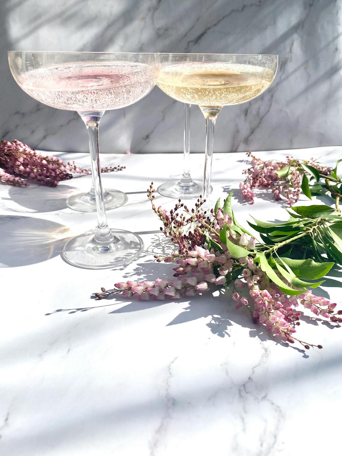 Elegant champagne cocktails at a London wedding bar hire event